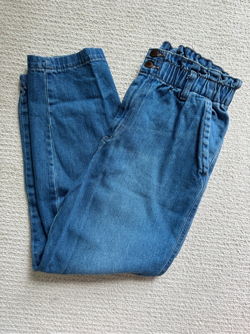 Universal Thread Blue High-Rise Paperbag Jeans